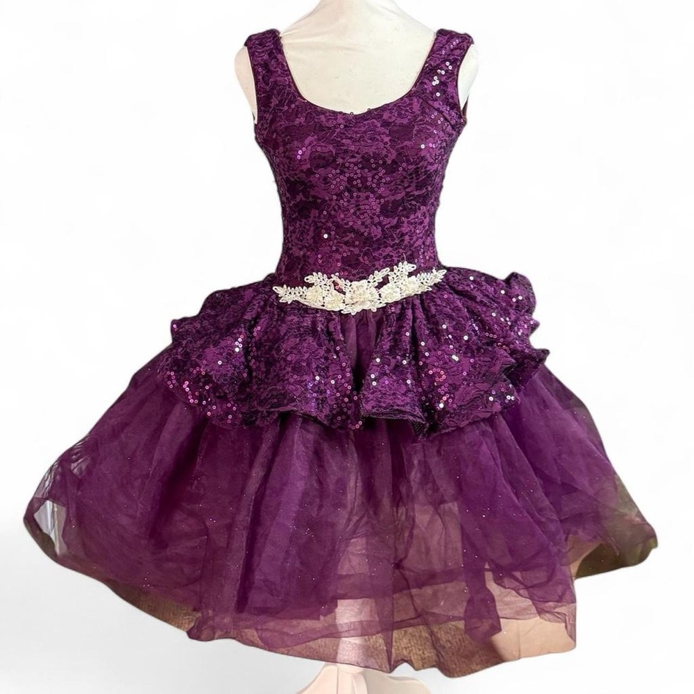 Weissman Purple Sequin Dance Costume Adult XS – Tutu Ballet Recital Dress